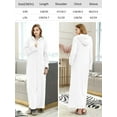 thumbnail image 7 of LOFIR Womens Zipper Front Robe, Long Plush Hooded Fleece Soft Bathrobes for Women Housecoat Sleepwear Pajamas (S/M, White), 7 of 7