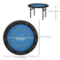 thumbnail image 4 of Soozier 47" Table de poker pliable Table de jeu Blackjack 8 joueurs, noir, 4 of 9