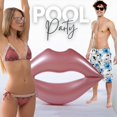 thumbnail image 4 of ParentGiant Pink Lips Pool Float – 43.3 x 31.5 Inch Adult Water Lounger Large Pool Float Inflatable Big Mouth Print Floating Row Water Toy Rest Swimming, 4 of 6