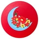 thumbnail image 1 of Moon Flower Anniversary Postales Creative 3D Souvenirs Postales para Invitación Ndcxsfigh Libre de BPA, 1 of 4