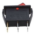 thumbnail image 4 of Rocker Switch ON OFF Bright Bipolar 28x10mm 250V 15A 3 Terminals RED, 4 of 4