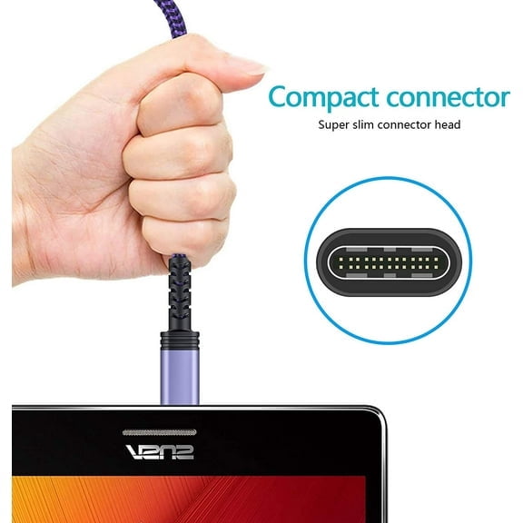 PASEJDO-C Charger Cable Fast Charging Phone Android Power Cord 4 Compatible for Samsung Galaxy S24+ S23 Ultra S22 Plus Note 21/20 Ultra, S21+/S20 Plus/S21 S20 FE/S10 Plus/S9 A11/A21/A51/A71 Google 5