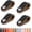Black, variant on Pink Leather Drawer Pulls 4 Pack Single Hole Faux Cabinet Handles Soft Dresser Knobs with Screws for Kitchen, Cabinet, Drawers, Bathroom, Dressers (After Installation: Hole)