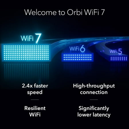 NETGEAR - Orbi 770 Series BE11000 Tri-Band Mesh Wi-Fi 7 System (3-pack) - White