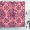thumbnail image 1 of Ambesonne Purple Mandala Shower Curtain, Boho Filigree Art, 69"Wx75"L, Coral Fuchsia, 1 of 3