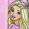 thumbnail image 5 of Barbie Girls Bomber Jacket Sequin Sleeve Lightweight Pink Cartoon Graphic Varsity Jacket Outerwear Fall Spring Sweatshirts Sizes 3-10, 5 of 10