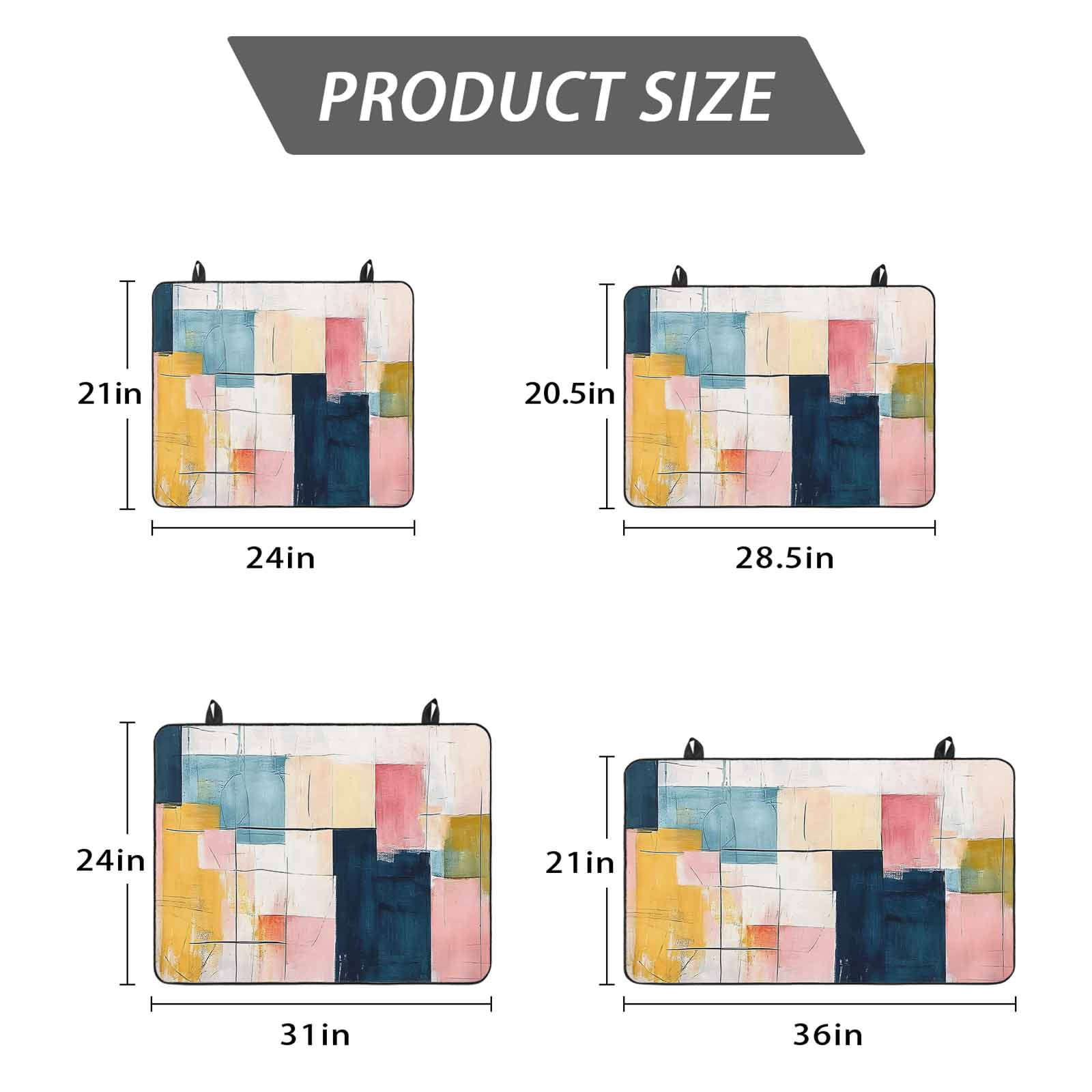 Pink Blue Yellow Stove Top Cover for Electric Stove, Heat-proof & Non Slip Glass Top Stove Cover Protector, Modern Colorful Abstract Ombre Art Kitchen Flat Cooktop Rubber Mat 24x21 Inches