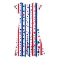 thumbnail image 5 of WERYOUNG Robes Filles Été Décontracté Mode Fête de l'Indépendance Imprimée Manches Volantées Robe Évasée Robe Bohème Nouveau-Né Classique Fête Robe Ligne A Robe d'Été, Blanc, 12-13 Ans, 5 of 5