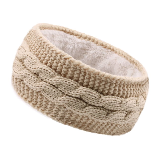 DPTALR Bandeau de Sport en Laine Tricotée Couleur Unie Automne et Hiver