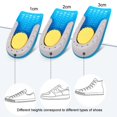 thumbnail image 3 of Semelle Intérieure Surélevée de Haute Qualité TPE Augmente la Hauteur Demi-Chaussures Hommes Femmes Gel Silicone Invisible Talon Croissance 1-3cm Semelles Lift Bleu 1CM, 3 of 5