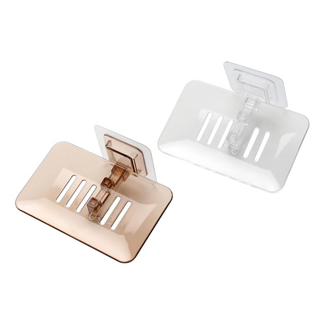 2 soportes para jabonera de pared para ducha, baño, cocina, fregadero, jabonera Blanco Color Marrón