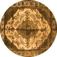 thumbnail image 1 of Ahgly Company Indoor Round Oriental Orange Industrial Area Rugs, 7' Round, 1 of 4