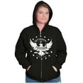 thumbnail image 5 of Defender Freedom Patriotic Eagle Unisex Fleece Graphic Zip Up Hoodie Brisco Brands 2X, 5 of 6