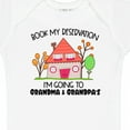 thumbnail image 4 of Inktastic Book My Reservation I'm Going to Grandma and Grandpa's Boys or Girls Baby Bodysuit, 4 of 5