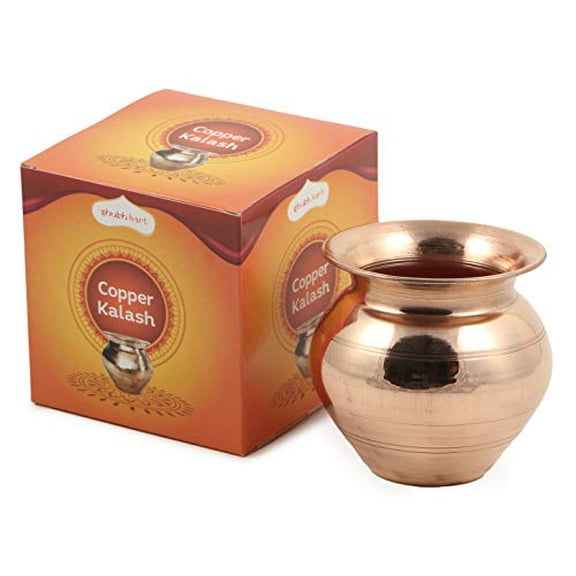 Shubhkart Indian Copper Kalash, Lota for Festival Puja (Small)