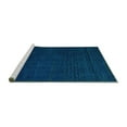 thumbnail image 2 of Ahgly Company Machine Washable Indoor Square Abstract Turquoise Blue Modern Area Rugs, 4' Square, 2 of 4