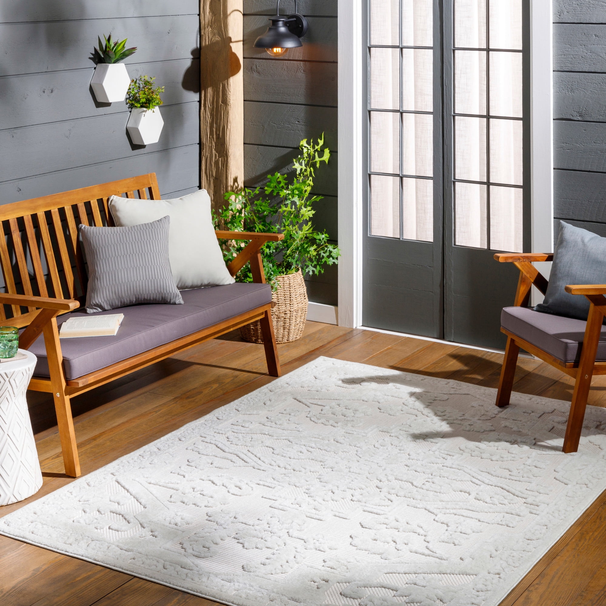 Artistic Weavers  White 9' x 12'  Indoor/Outdoor Rectangle Area Rug