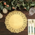 thumbnail image 6 of Efavormart 50 Pack Round Gold Paper Doilies, Food Grade Lace Paper Placemats - 12", 6 of 11