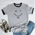 thumbnail image 3 of SMILE WINK Graphic Ringer Tee, 3 of 4