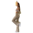 thumbnail image 2 of Faithtur Women Wide Leg Flare Jeans, High Waist Solid Color Loose Denim Pants, 2 of 5