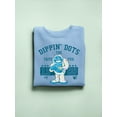 thumbnail image 3 of Taste the Fun Frozeti Dippin' Dots Retro Yeti Graphic Women's Sweatshirt, 3 of 4