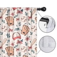 thumbnail image 4 of Blackout Kids Curtains,Pink and Blue Baseball Items Pattern Childrens Insulated Curtains Set Of 2,Bedroom Essentials,Toddler Room Decor 42"x54", 4 of 5