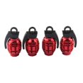 thumbnail image 1 of Red Grenade Tire Valve Stem Caps for Car Truck Bike, 4pcs Oi-FRIS, 1 of 2