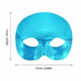 thumbnail image 3 of Masquerade Mask, Venetian Mask 7 Inch Accessory Half Face Cover for Masquerade Party Prom Mardi Gras Halloween Events Silver, 1 Pack, 3 of 4