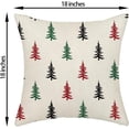 thumbnail image 2 of Christmas Pillow Covers 18x18 Inch 2 Pcs Red Green Black Christmas Tree Decor Throw Pillows Winter Xmas Holiday Outdoor Farmhouse Decoration Pillowcase Linen Cushion Cover for Couch Sofa Bed, 2 of 6
