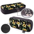 thumbnail image 4 of Lsque Printed Big Capacity PU Leather Pencil Case Large Pencil Pouch Stationery Pen Bag Pencil Holder for Teen, 4 of 6