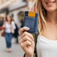 thumbnail image 4 of Pocket Pants Mini Jeans Wallet, Slim Compact Bifold Pocket Purse, Portable Retro Style Card Holder for Cards Keys or Cash for Travel and Everyday Carry, 4 of 8