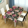 thumbnail image 7 of GZHJMY Peony Flower Tablecloth, Rectangle Waterproof Washable Polyester Table Cover for Picnic Dinner Holiday Party Decor, 60 x 120 Inch, 7 of 7