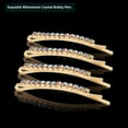 thumbnail image 3 of 24 Pcs Rhinestone Bobby Pins, Small Crystal Bobby Pins, Bobby Pins Bulk for Lady Women Girls, Sparkly Hair Clips Pin,Shiny Hairpins,Glitter Hairpins Styling Hair Accessories for Women Girls (Gold), 3 of 5
