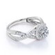 thumbnail image 4 of JeenMata Anillo de Bodas de Moissanita de Corte Redondo de 1 Quilate en Oro Blanco de 18 K sobre Plata, 4 of 6