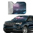 thumbnail image 4 of Disketp Windshield Sun Shade, Car Sun Shade For Front Window Lighthouse Waves Torrential Rain Sunshades Sun Visor Protector Blocks Uv Rays Foldable, 4 of 9