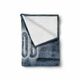 thumbnail image 2 of Chill Soft Flannel Fleece Throw Blanket, Inspiration Words on Wooden Planks with Grunge Scratched Display Relaxation, Cozy Plush for Indoor and Outdoor Use, 60" x 80", Dark Blue White, by Ambesonne, 2 of 6