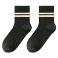 thumbnail image 5 of Kiskick 1 Pair Mid Tube Socks Wear-resistant Not Deformed Thicken Striped High Elasticity Cold-proof Anti-odor Anti-slip Winter Socks for Daily Wear, 5 of 8
