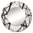 thumbnail image 2 of Designart "Minimalism in Black and White IX" Abstract Shapes Round Mirror Wall Décor Modern - Large Black Round Mirror - Round Mirror 23" x 23" Inch, 2 of 5
