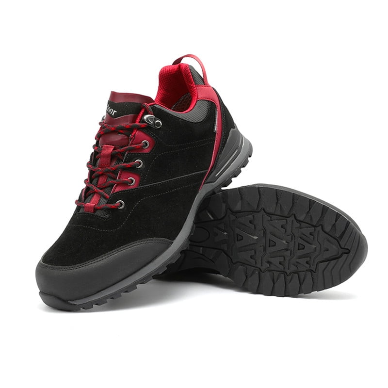 BETOOSEN Mens Outdoor Trekking Sneakers Waterproof Hiking Shoes Breathable Suede Leather Lightweight Walking Shoes