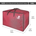 thumbnail image 2 of Bolsa grande de 100 l para guardar ropa debajo de la cama, con cremallera y resistente a la humedad (estrella gris), 2 of 5