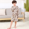 thumbnail image 7 of Godderr Kids Toddler Boys Girls Bathrobe Plush Robe Kids Fleece Robes Winter Warm Hooded Robe Baby Print Night-Robe for 1-10Y, 7 of 7