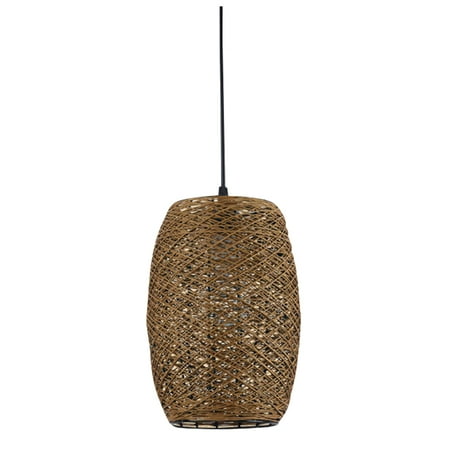

Natural Weaving Hanging Light Rustic Rattan Woven Ceiling Lamp without Bulb