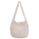 thumbnail image 1 of Bolso de hombro para mujer Bolso de crochet hecho a mano Bolso de hombro grande Bolso de lona Bolso de mano lindo Blanco roto, 1 of 5