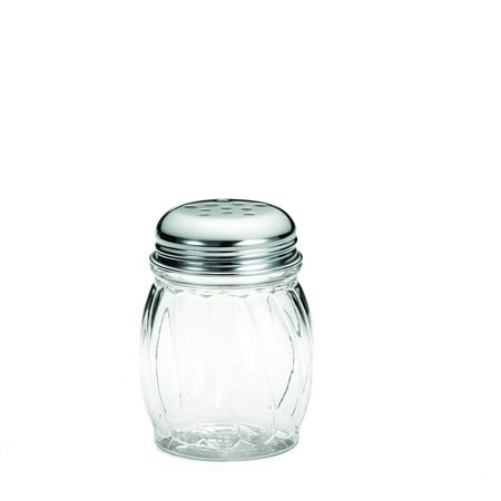 

Tablecraft 6 Oz Swirl Plastic Shaker with Perforated Chrome Plated Top