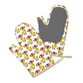 thumbnail image 5 of Gaeub Rubber Duck Chicken Bird Print Oven Mitts and Potholders BBQ Gloves,Oven Mitts with Silicone, Non-Slip Cooking Gloves for Cooking Baking Grilling (2 Count), 5 of 6