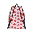 thumbnail image 2 of Honeii Hand Drawn Strawberry Print Canvas College Laptop Backpack, Durable Rucksack Travel Notebook Bag School Backpack Book Bag for Men Women-Medium, 2 of 7