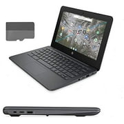 HP Chromebook 11.6" HD Widescreen ComfyView LED-Backlit Laptop Bundle 64GB MicroSD Card | Intel Celeron N3350 | 4GB RAM | 32GeMMc Flash Memory | Webcam | WiFi | Chrome OS