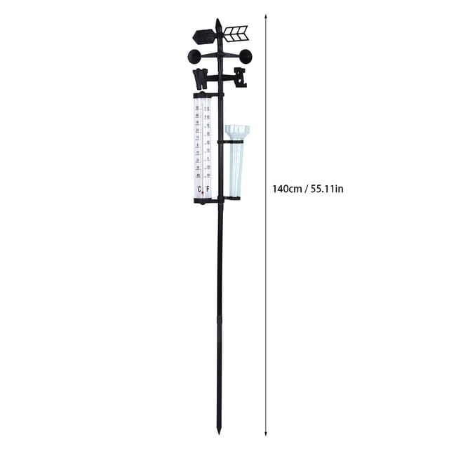 Smart Weather Station - 3 In 1 Weather Station Measurer Outdoor Garden Rain Gauge Wind Indicator