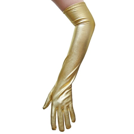 SeasonsTrading Gold Metallic Gloves - Costume, Prom, Party Dress Up