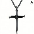 thumbnail image 1 of Fashion Steel Nail Rope Cross Pendant Necklace For Men Q4P9 V0Z7 Jewelry, 1 of 8